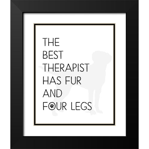 The Best Therapist Black Modern Wood Framed Art Print with Double Matting by Pugh, Jennifer