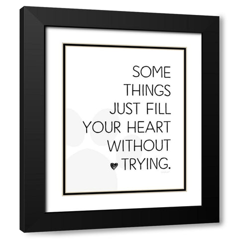 Fill Your Heart Black Modern Wood Framed Art Print with Double Matting by Pugh, Jennifer