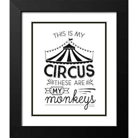 This is My Circus Black Modern Wood Framed Art Print with Double Matting by Pugh, Jennifer