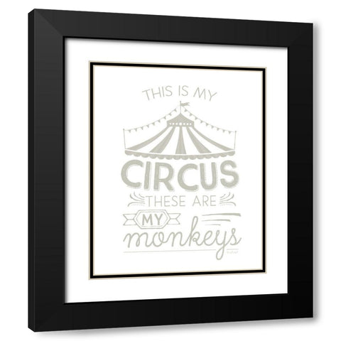 This is My Circus Black Modern Wood Framed Art Print with Double Matting by Pugh, Jennifer