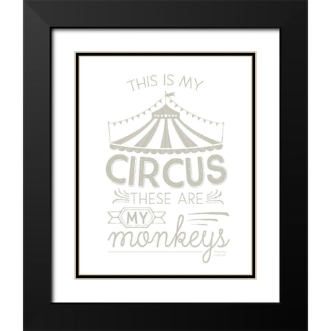 This is My Circus Black Modern Wood Framed Art Print with Double Matting by Pugh, Jennifer