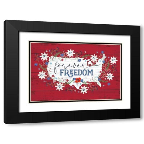 Forever Freedom Black Modern Wood Framed Art Print with Double Matting by Pugh, Jennifer