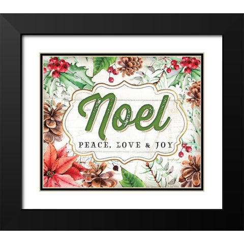 Noel Black Modern Wood Framed Art Print with Double Matting by Pugh, Jennifer