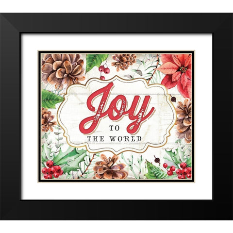 Joy Black Modern Wood Framed Art Print with Double Matting by Pugh, Jennifer