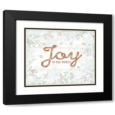 Joy Black Modern Wood Framed Art Print with Double Matting by Pugh, Jennifer