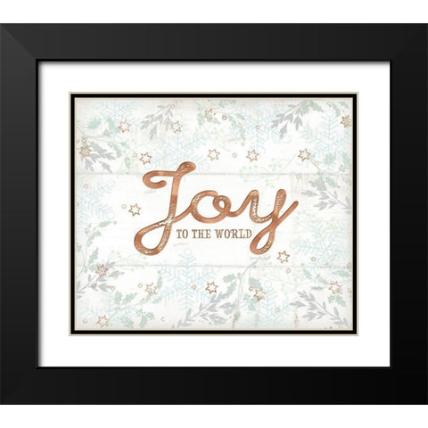 Joy Black Modern Wood Framed Art Print with Double Matting by Pugh, Jennifer