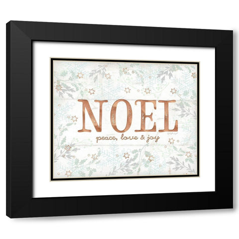 Noel Black Modern Wood Framed Art Print with Double Matting by Pugh, Jennifer