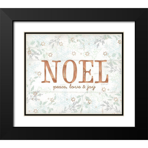 Noel Black Modern Wood Framed Art Print with Double Matting by Pugh, Jennifer