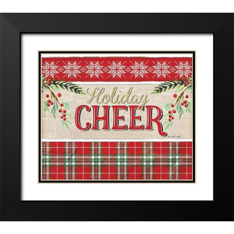 Holiday Cheer Black Modern Wood Framed Art Print with Double Matting by Pugh, Jennifer