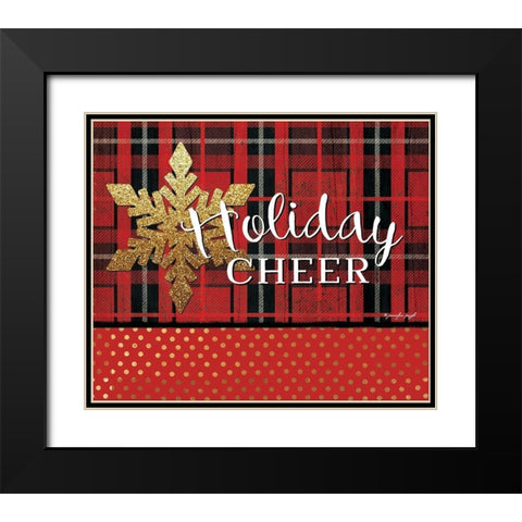 Holiday Cheer Black Modern Wood Framed Art Print with Double Matting by Pugh, Jennifer