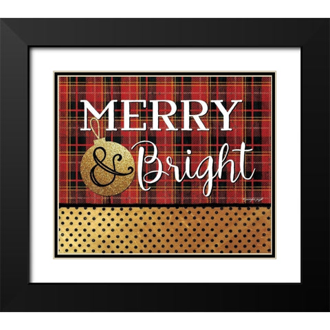 Merry and Bright Black Modern Wood Framed Art Print with Double Matting by Pugh, Jennifer