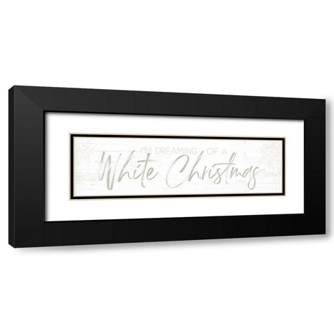 White Christmas Black Modern Wood Framed Art Print with Double Matting by Pugh, Jennifer