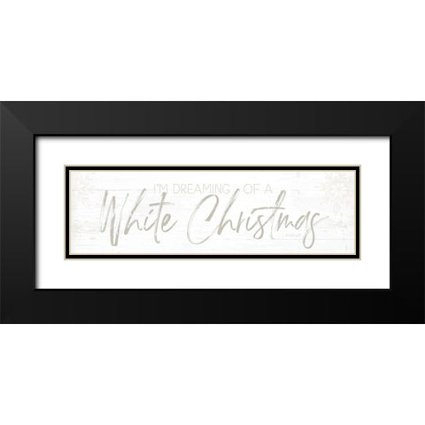 White Christmas Black Modern Wood Framed Art Print with Double Matting by Pugh, Jennifer