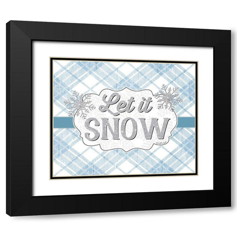 Let It Snow Black Modern Wood Framed Art Print with Double Matting by Pugh, Jennifer