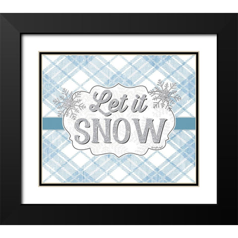 Let It Snow Black Modern Wood Framed Art Print with Double Matting by Pugh, Jennifer