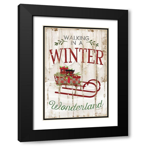 Winter Wonderland Black Modern Wood Framed Art Print with Double Matting by Pugh, Jennifer