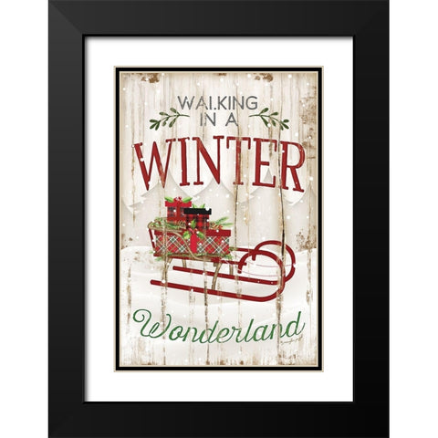Winter Wonderland Black Modern Wood Framed Art Print with Double Matting by Pugh, Jennifer