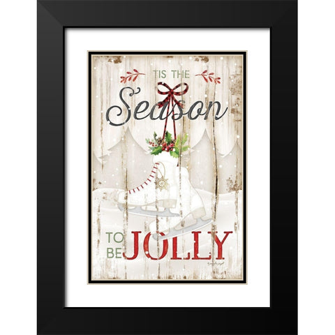 Tis the Season Black Modern Wood Framed Art Print with Double Matting by Pugh, Jennifer