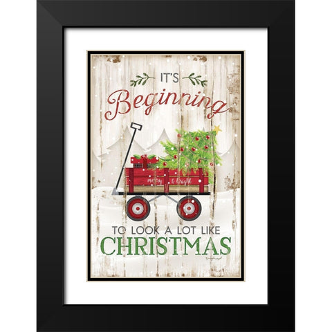 Its Beginning to Look A Lot Like Black Modern Wood Framed Art Print with Double Matting by Pugh, Jennifer