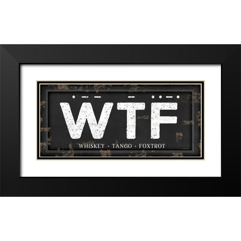 WTF Black Modern Wood Framed Art Print with Double Matting by Pugh, Jennifer