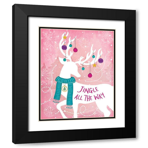 Jingle All the Way Black Modern Wood Framed Art Print with Double Matting by Pugh, Jennifer