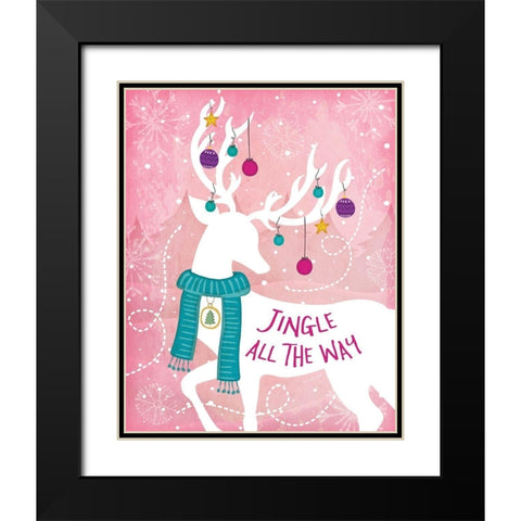 Jingle All the Way Black Modern Wood Framed Art Print with Double Matting by Pugh, Jennifer