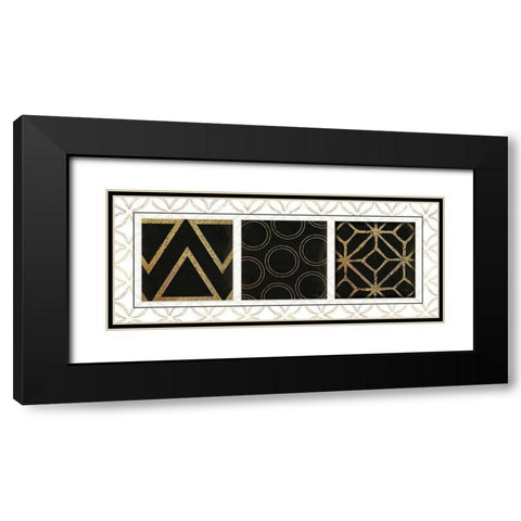 BW Gold Panel II Black Modern Wood Framed Art Print with Double Matting by Pugh, Jennifer