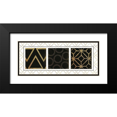 BW Gold Panel II Black Modern Wood Framed Art Print with Double Matting by Pugh, Jennifer