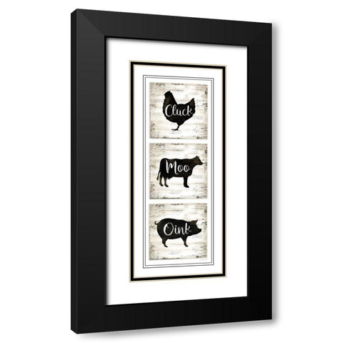 Farm Animal Panel Black Modern Wood Framed Art Print with Double Matting by Pugh, Jennifer