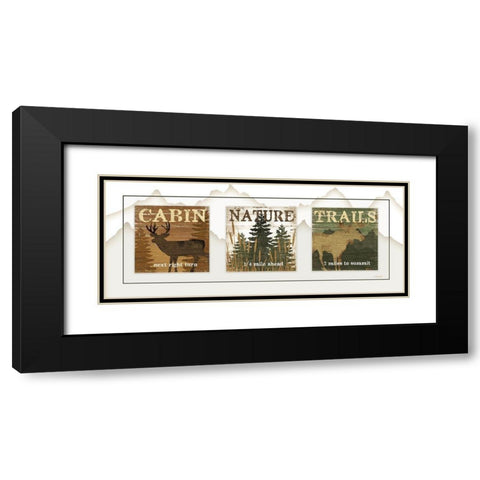 Cabin Panel Black Modern Wood Framed Art Print with Double Matting by Pugh, Jennifer