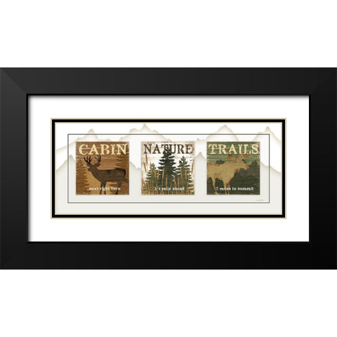 Cabin Panel Black Modern Wood Framed Art Print with Double Matting by Pugh, Jennifer