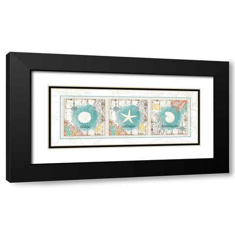 Coastal Panel II Black Modern Wood Framed Art Print with Double Matting by Pugh, Jennifer