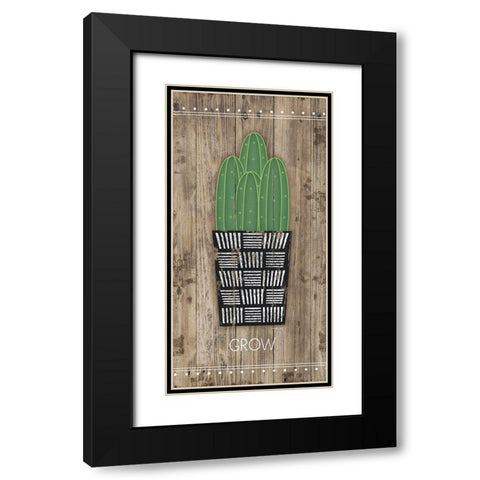 Grow Black Modern Wood Framed Art Print with Double Matting by Pugh, Jennifer