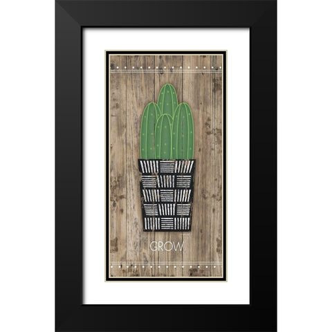 Grow Black Modern Wood Framed Art Print with Double Matting by Pugh, Jennifer