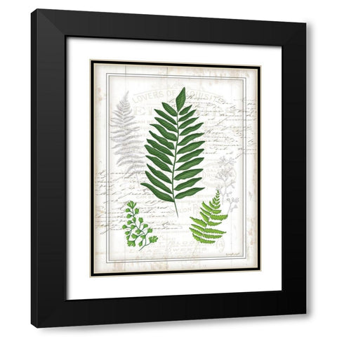 Ferns II Black Modern Wood Framed Art Print with Double Matting by Pugh, Jennifer