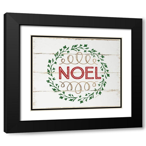 Noel Black Modern Wood Framed Art Print with Double Matting by Pugh, Jennifer