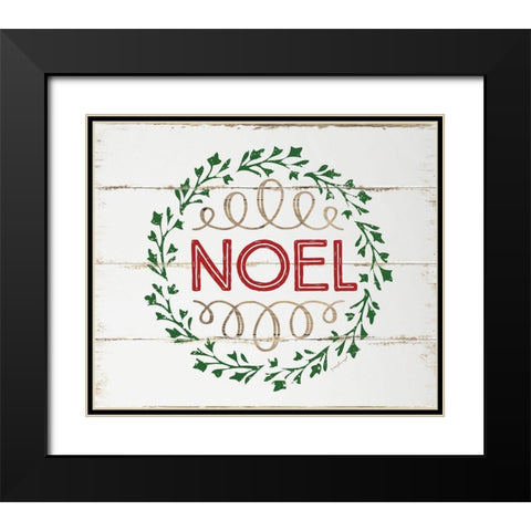 Noel Black Modern Wood Framed Art Print with Double Matting by Pugh, Jennifer