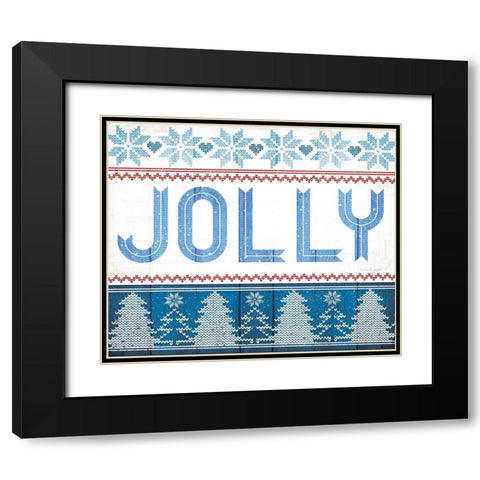 Jolly Black Modern Wood Framed Art Print with Double Matting by Pugh, Jennifer