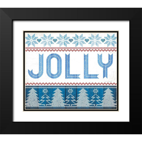 Jolly Black Modern Wood Framed Art Print with Double Matting by Pugh, Jennifer