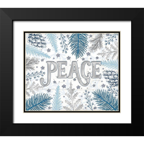 Peace Black Modern Wood Framed Art Print with Double Matting by Pugh, Jennifer