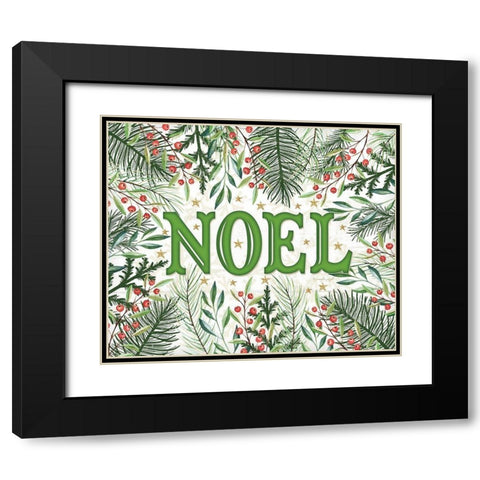 Noel Black Modern Wood Framed Art Print with Double Matting by Pugh, Jennifer