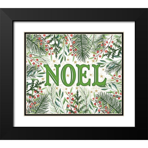 Noel Black Modern Wood Framed Art Print with Double Matting by Pugh, Jennifer