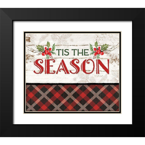 Tis the Season Black Modern Wood Framed Art Print with Double Matting by Pugh, Jennifer