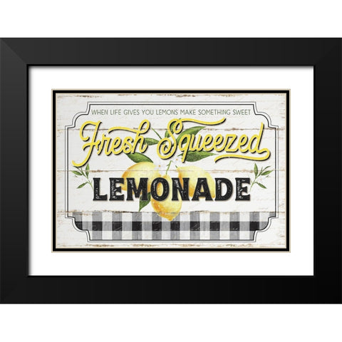 Fresh Squeezed Black Modern Wood Framed Art Print with Double Matting by Pugh, Jennifer