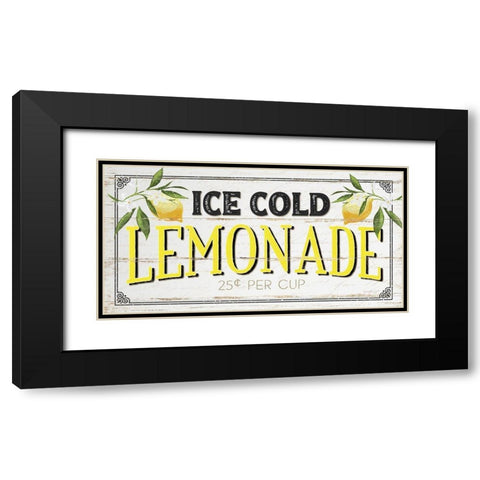 Ice Cold Lemonade Black Modern Wood Framed Art Print with Double Matting by Pugh, Jennifer