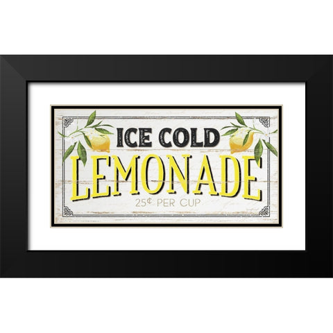 Ice Cold Lemonade Black Modern Wood Framed Art Print with Double Matting by Pugh, Jennifer