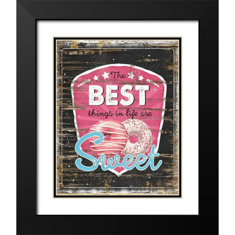 Best Things in Life Black Modern Wood Framed Art Print with Double Matting by Pugh, Jennifer