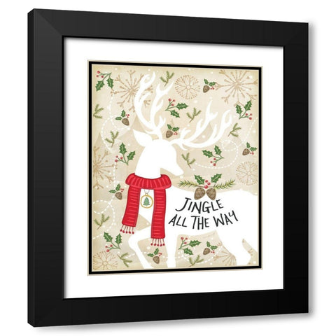 Jingle All the Way Black Modern Wood Framed Art Print with Double Matting by Pugh, Jennifer