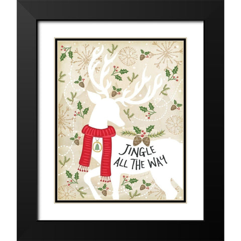 Jingle All the Way Black Modern Wood Framed Art Print with Double Matting by Pugh, Jennifer