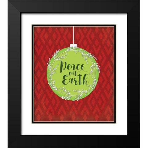 Peace on Earth Black Modern Wood Framed Art Print with Double Matting by Pugh, Jennifer